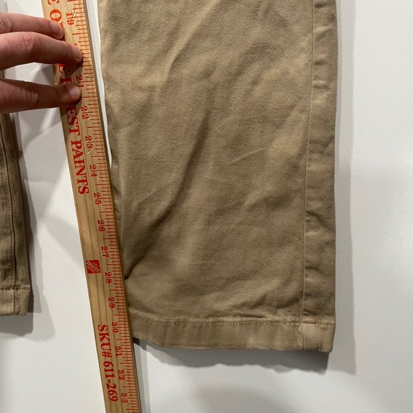 American Eagle Kick Boot Khaki Pants Tan Stretch Chino Womens Size 6 Regular - Picture 3 of 10
